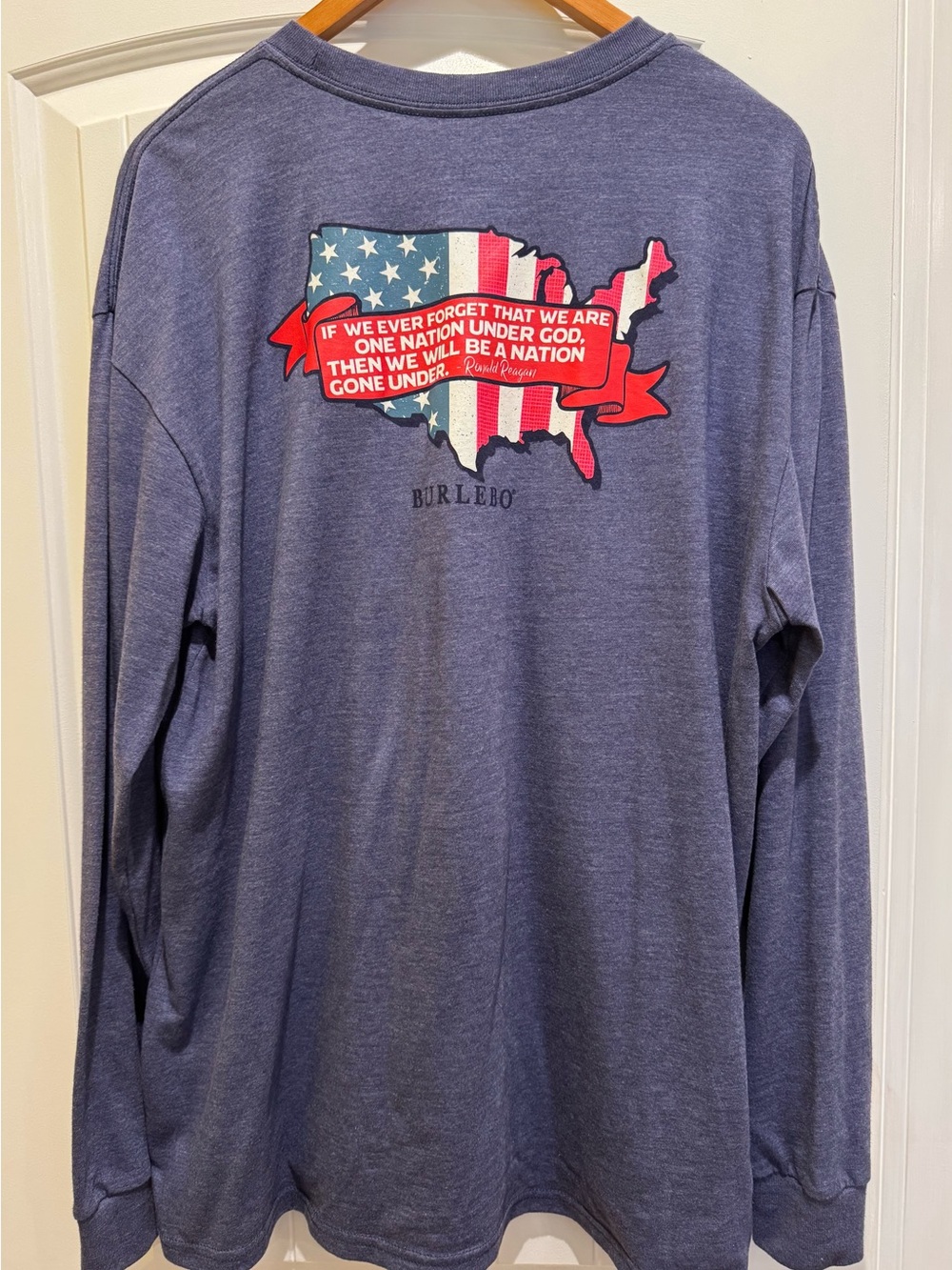 Burlebo “One Nation Under God” Long Sleeve Tee Men’s XL *LIKE NEW*
